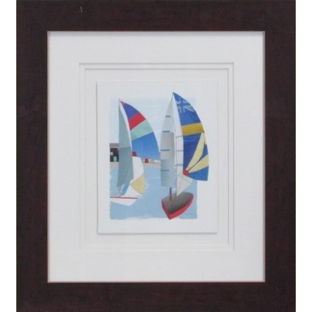 Sailboats Framed Art