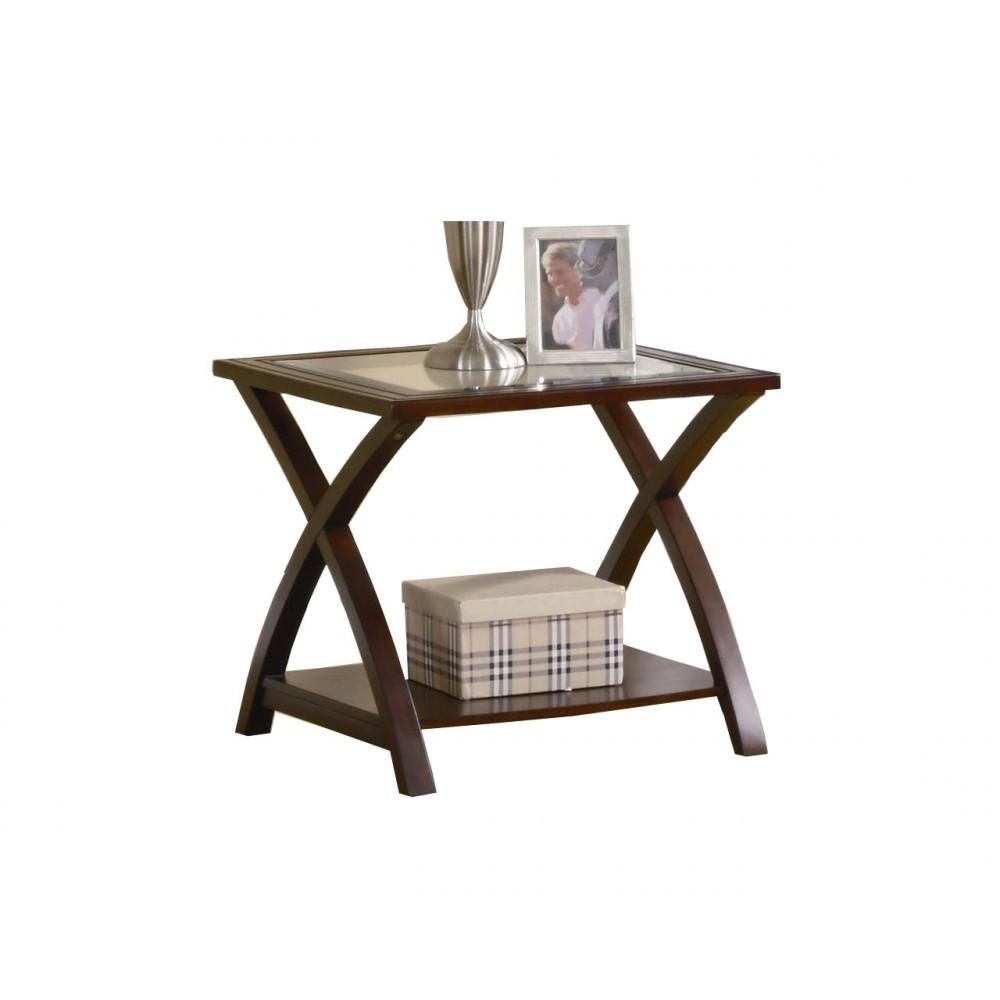 Square End Table Glass Top