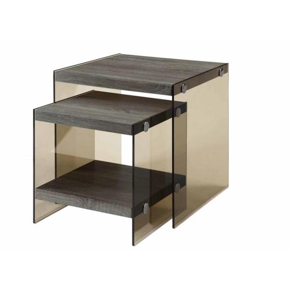 Square End Table Glass Sides