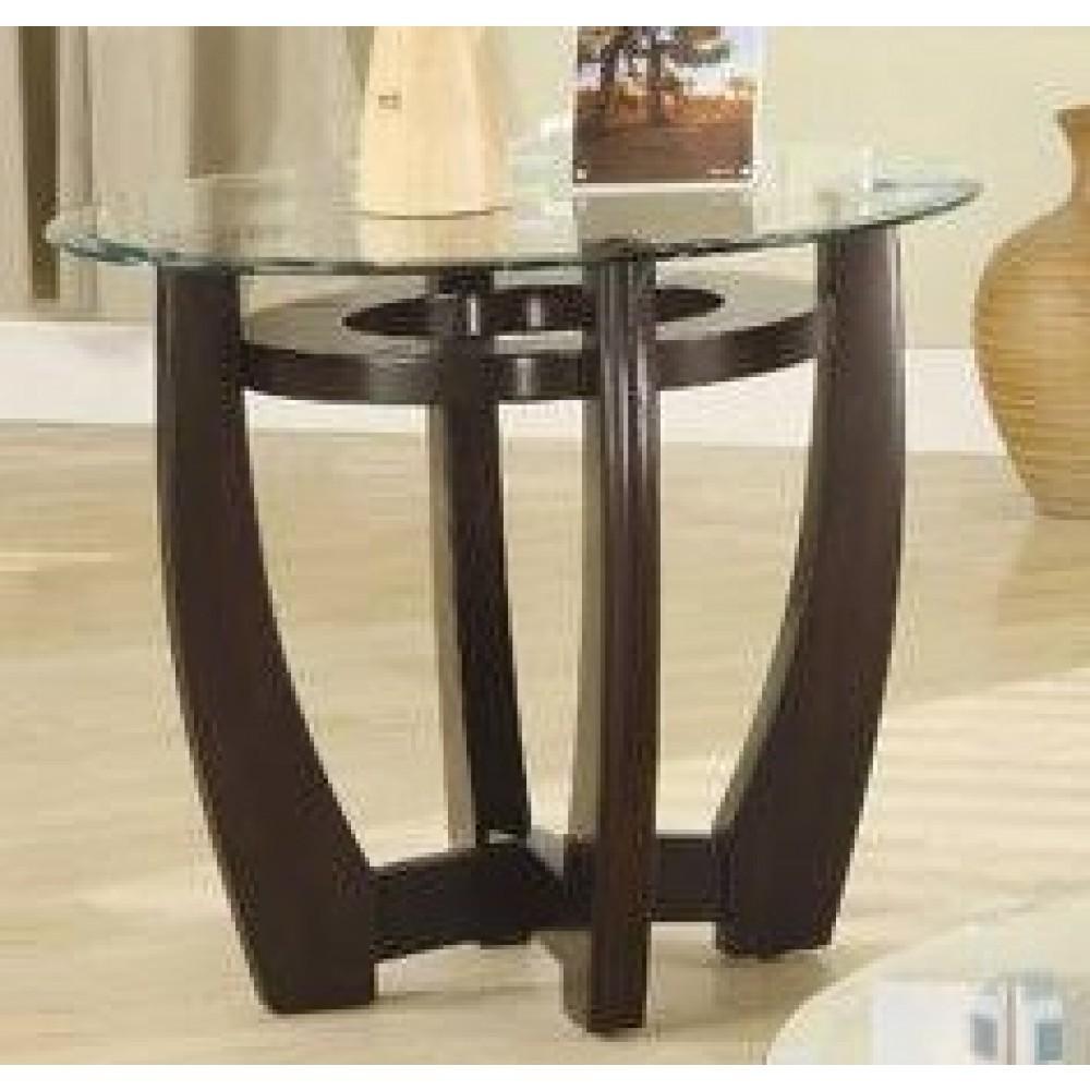 Round Glass End Table