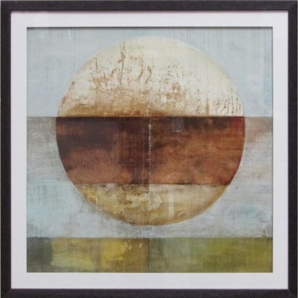 Brown Floating Globe Framed Art