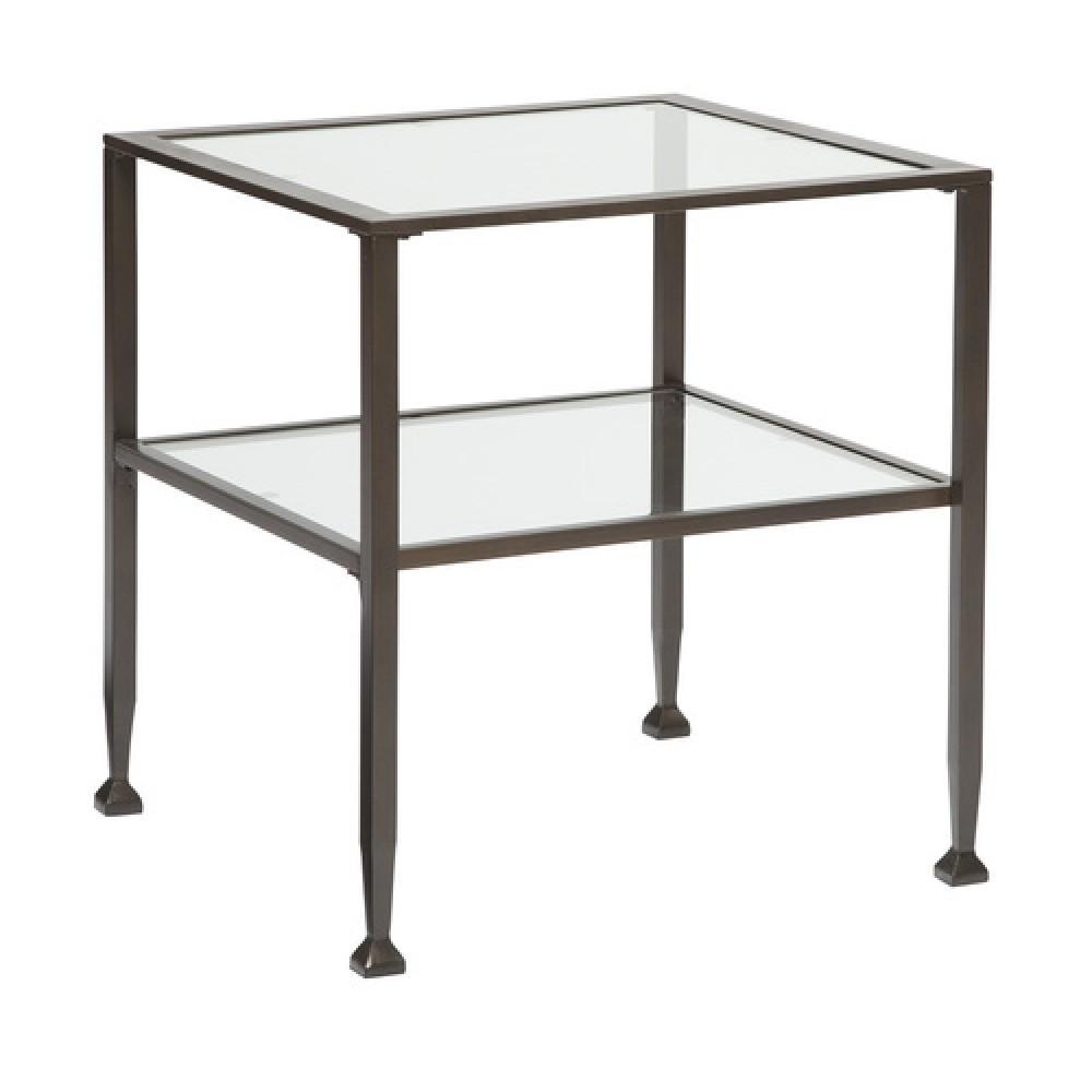 Square End Table Glass Top