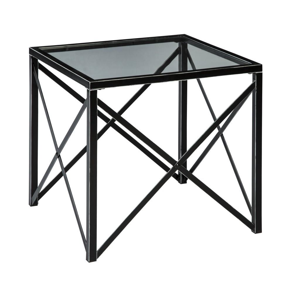 Square End Table Glass Top