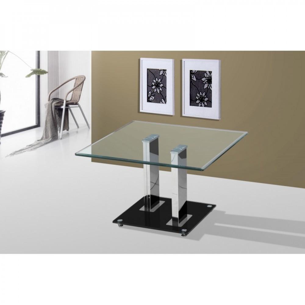 Square End Table Glass Top