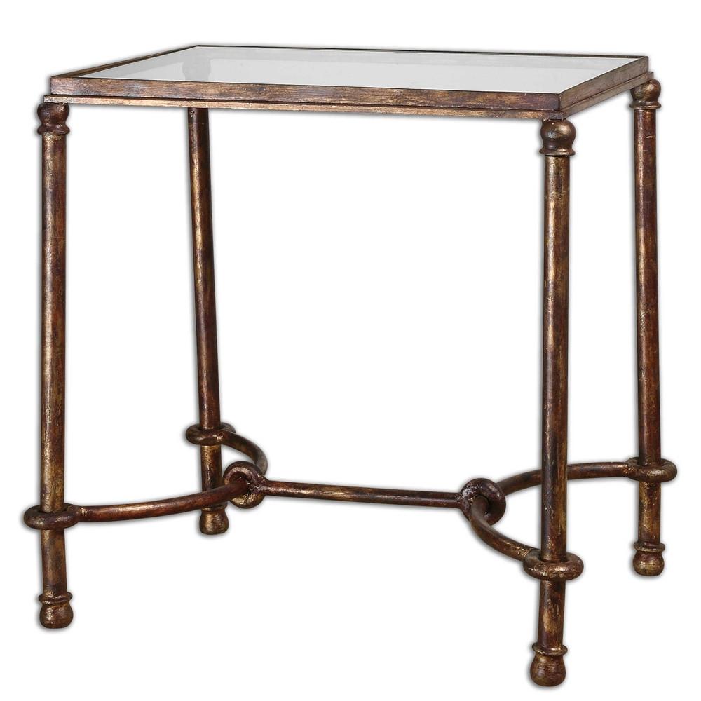 Square End Table Glass Top