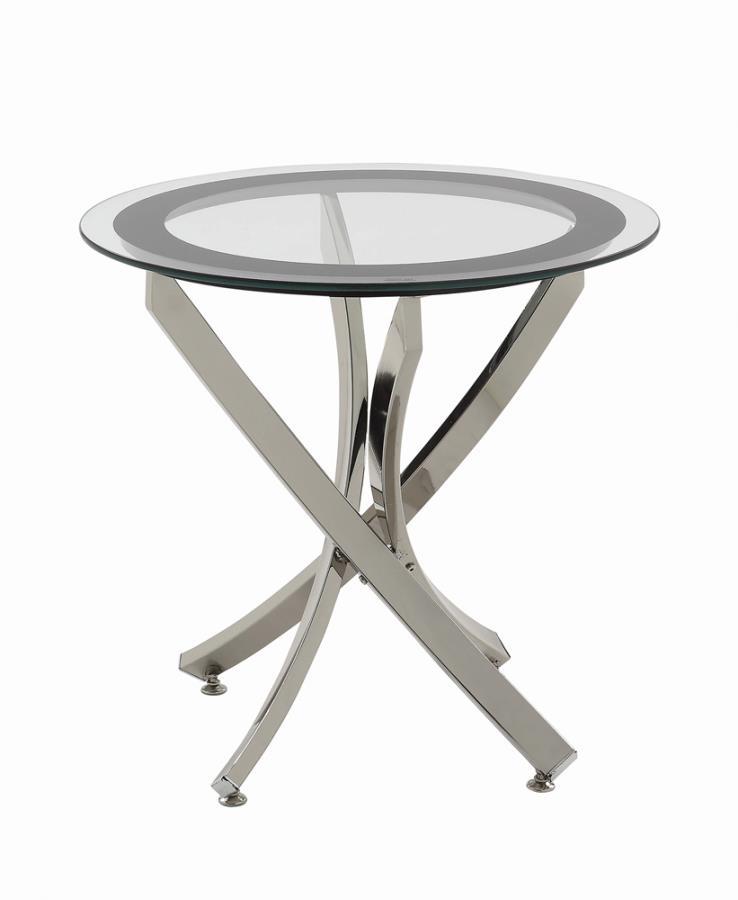 Round End Table Glass Top