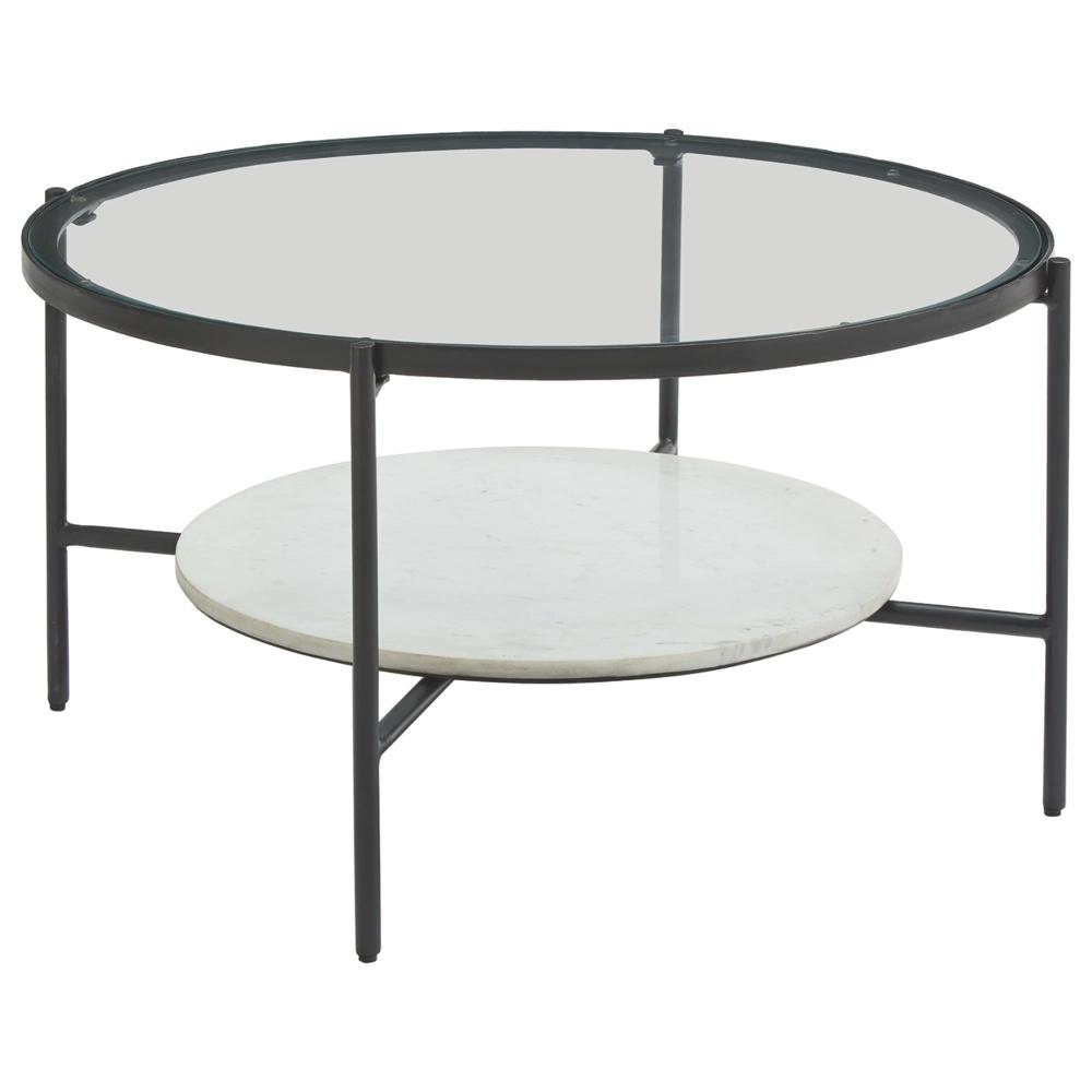 Cocktail Table Glass Top Round