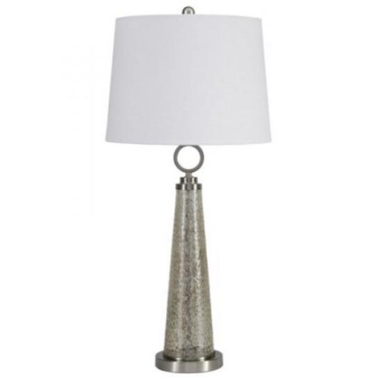 Glass Table Lamp Silver