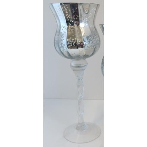 Glass Candleholder Lrg