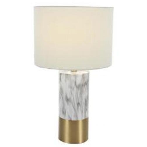 Table Lamp White Grey Gold