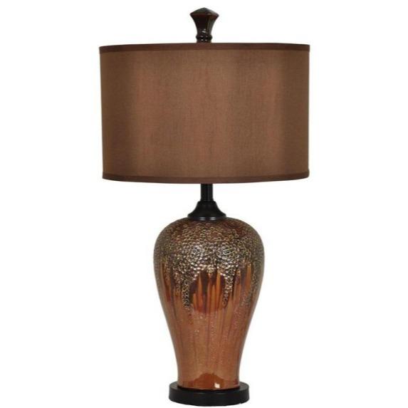 Table Lamp Orange Brown