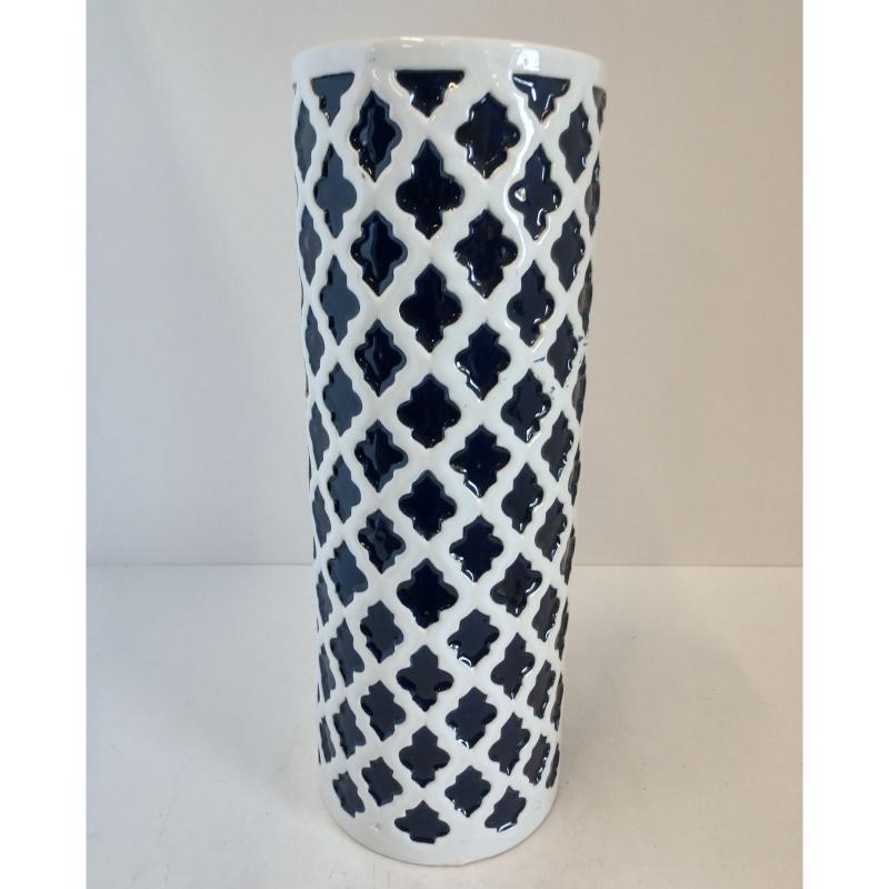 Vase Blue, White