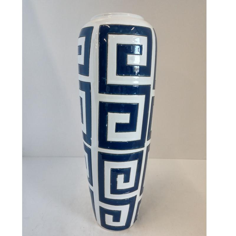 Vase Blue, White