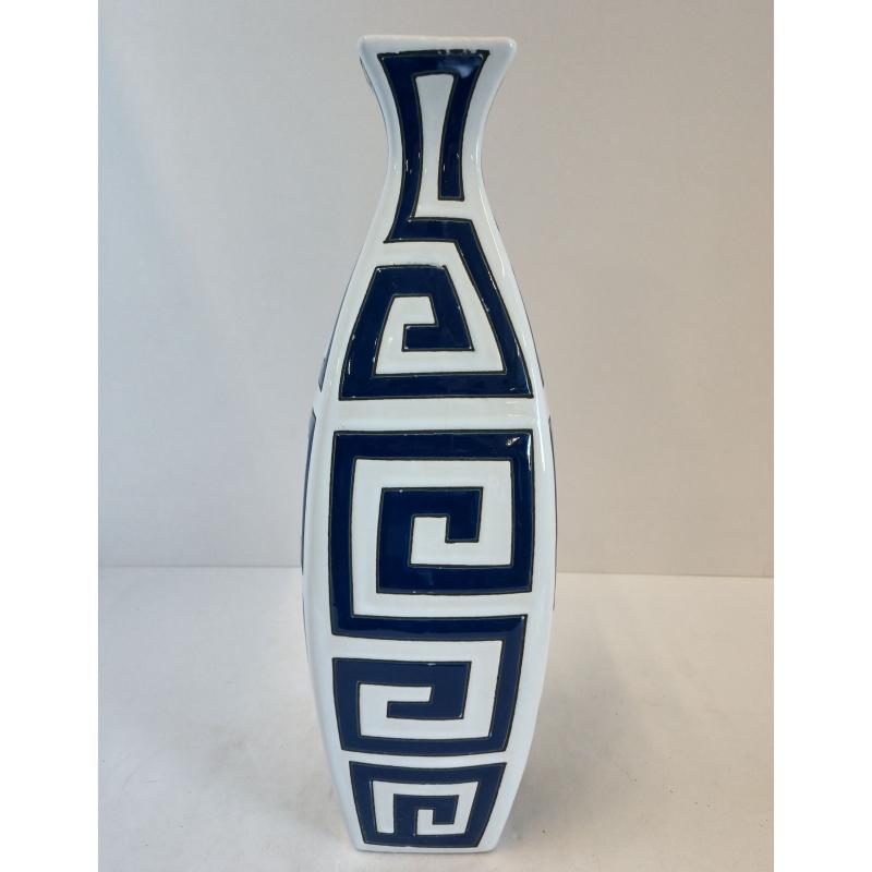 Vase Blue, White