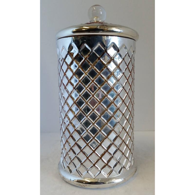 Mirrored Jar W/ Lid