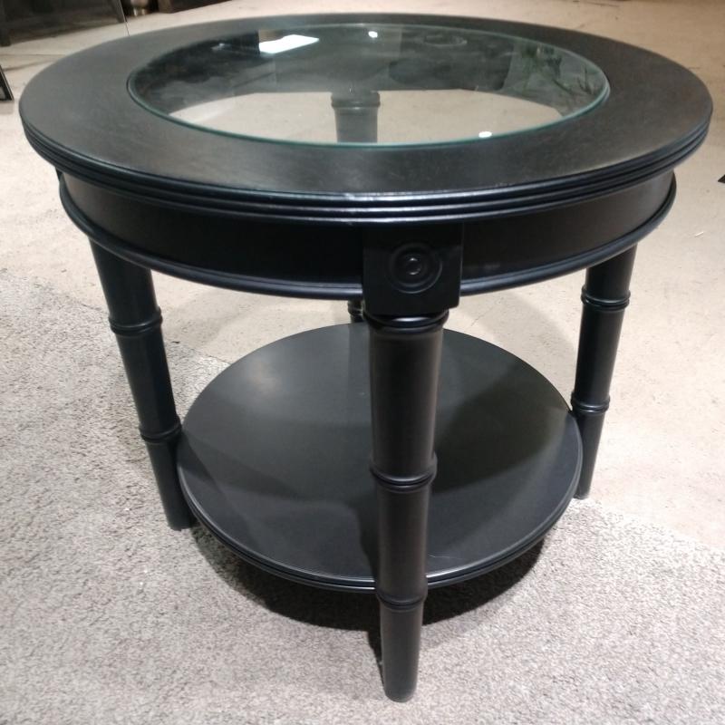 Glass End Table Round