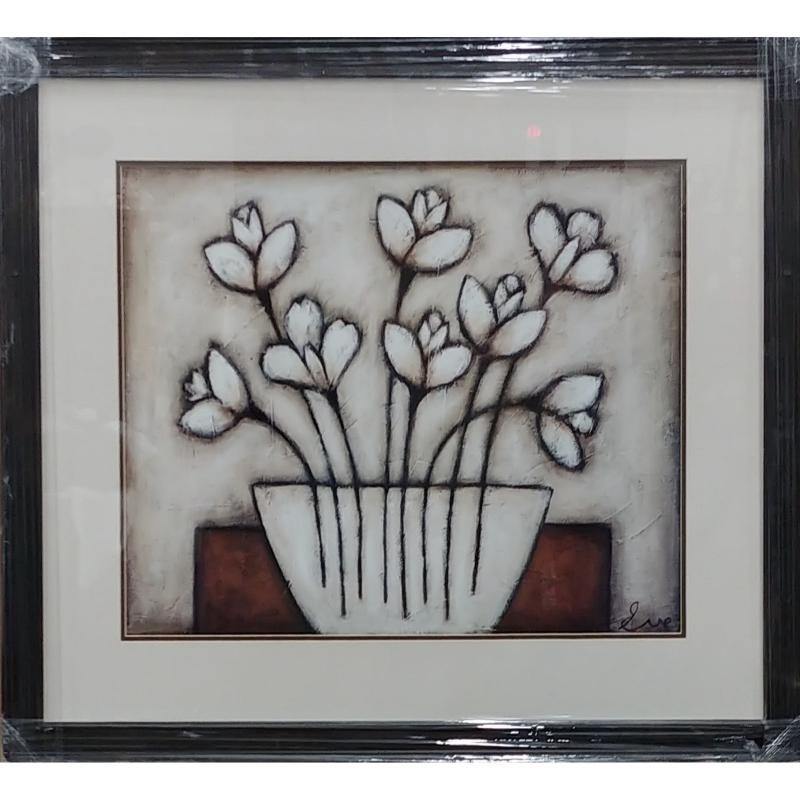 Planter W/ Flowers Framed Art