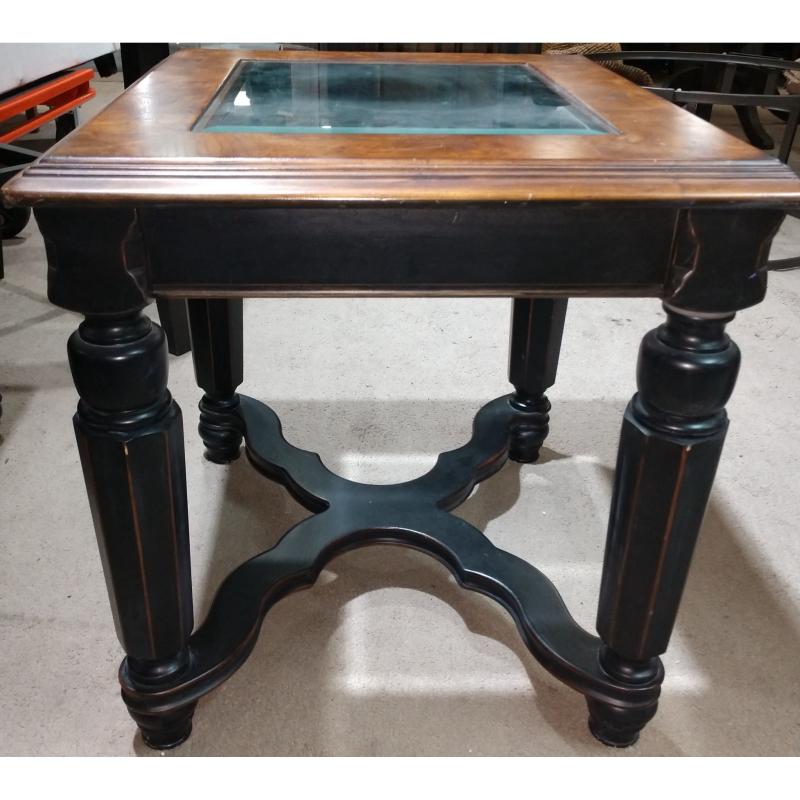 Square End Table Glass Top