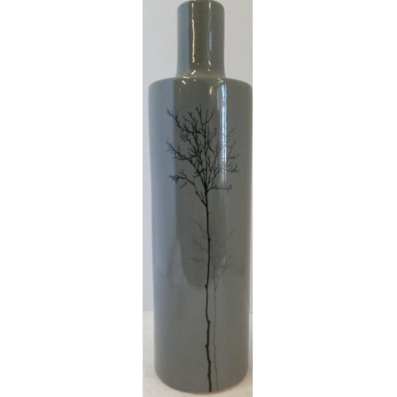 Grey Vase W Tree