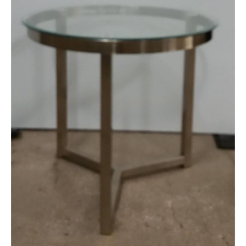 Round Metal End Table