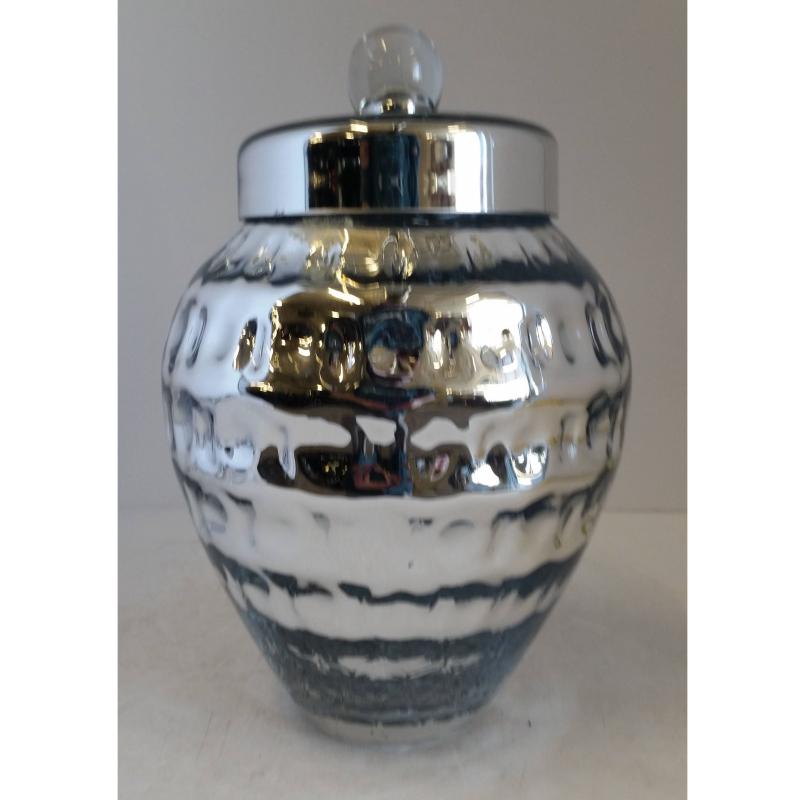 Mirrored Jar W/ Lid