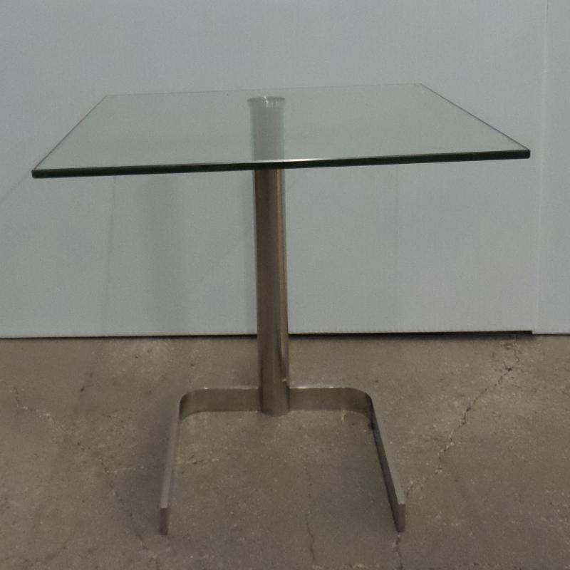 Square Glass End Table