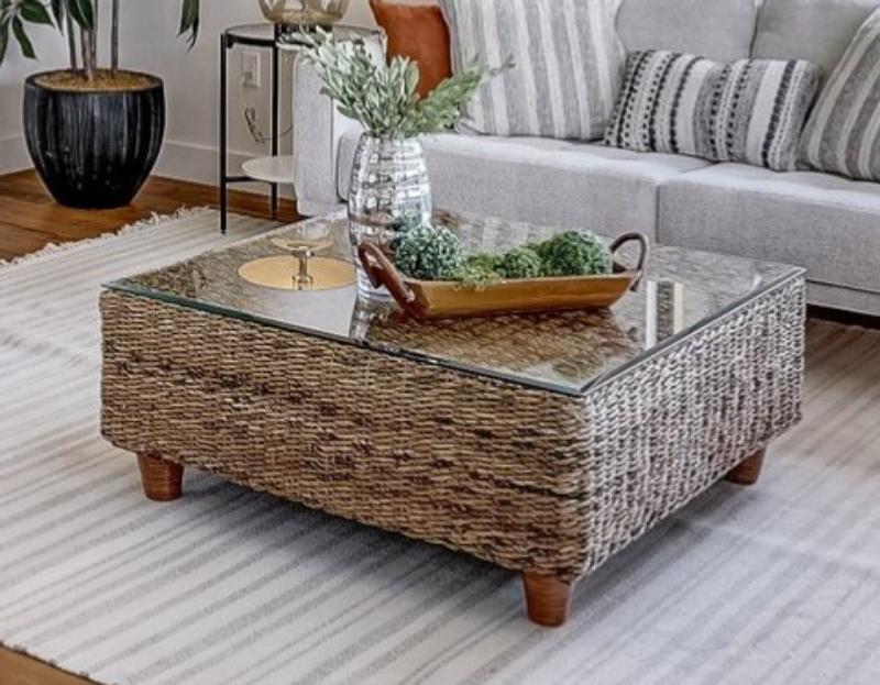 Wicker Ottoman