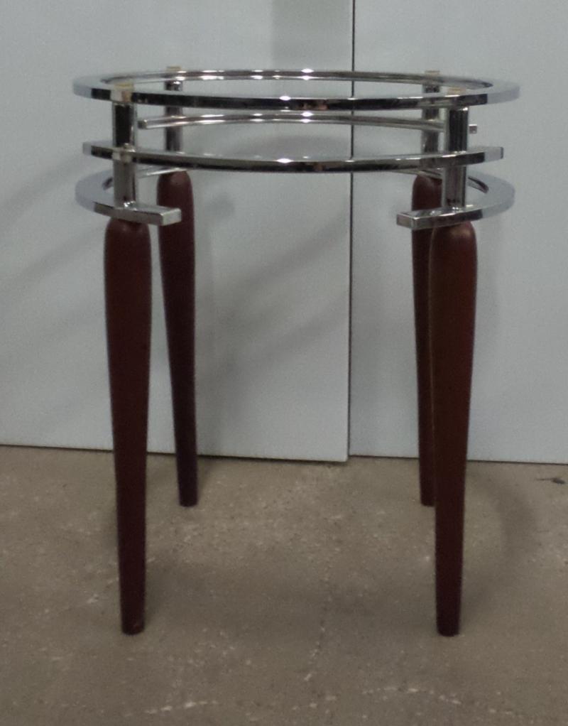 Round Glass Top End Table