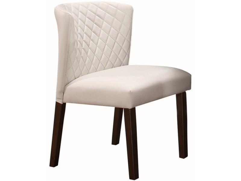 White Tufted Leather Chair