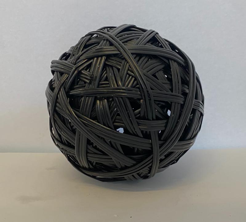 Lg Black Wicker Ball