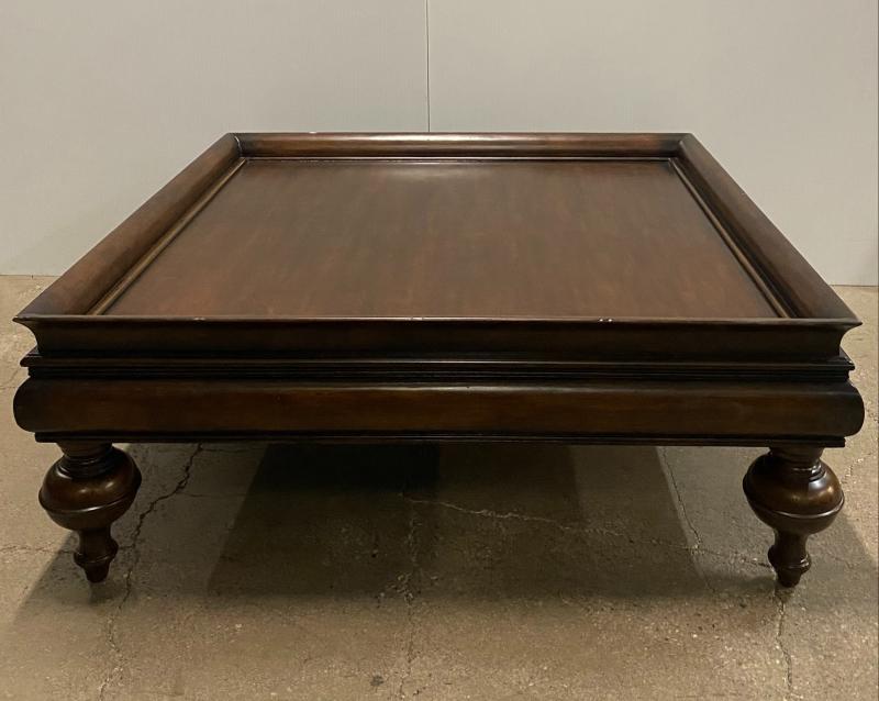 Brown Wood Square Coffee Table