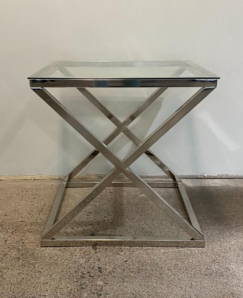 Glass Chrome End Tables