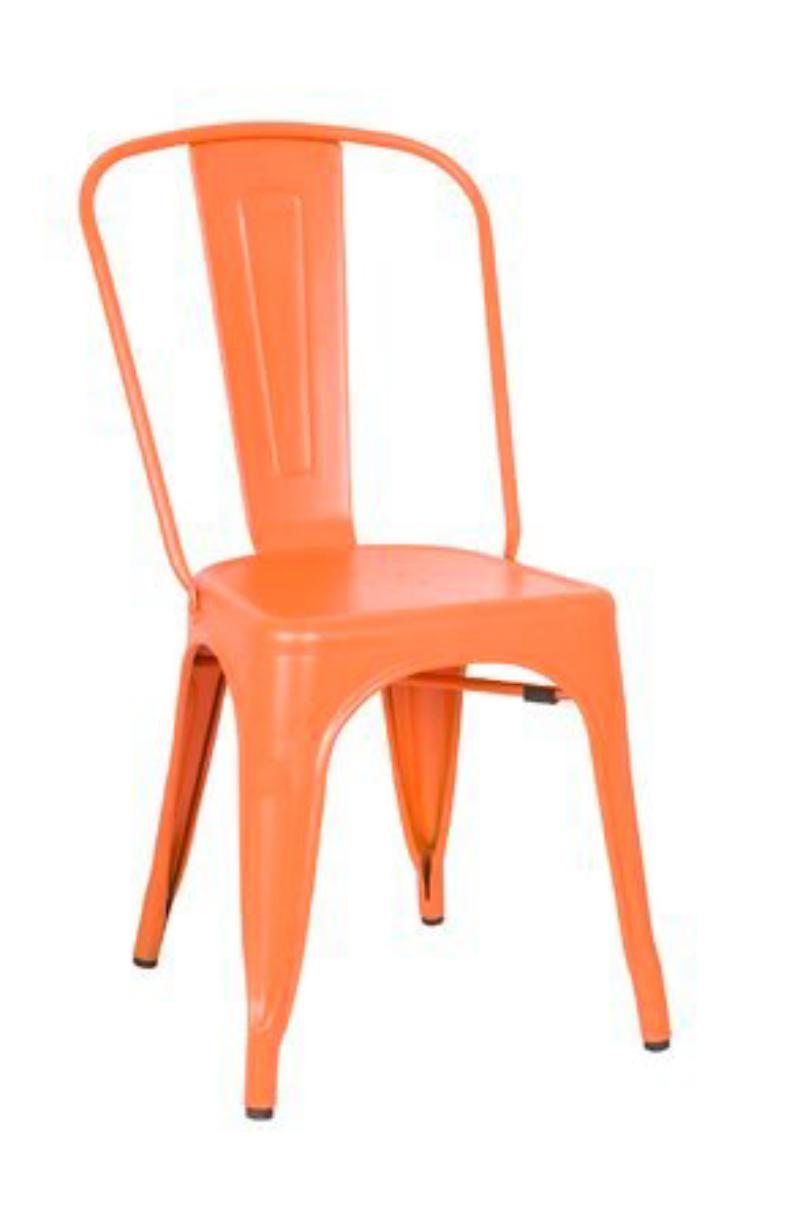 Orange Metal Dining Chair