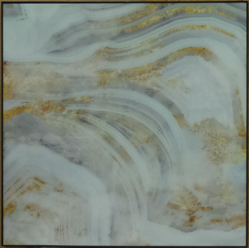 White And Gold Abstract