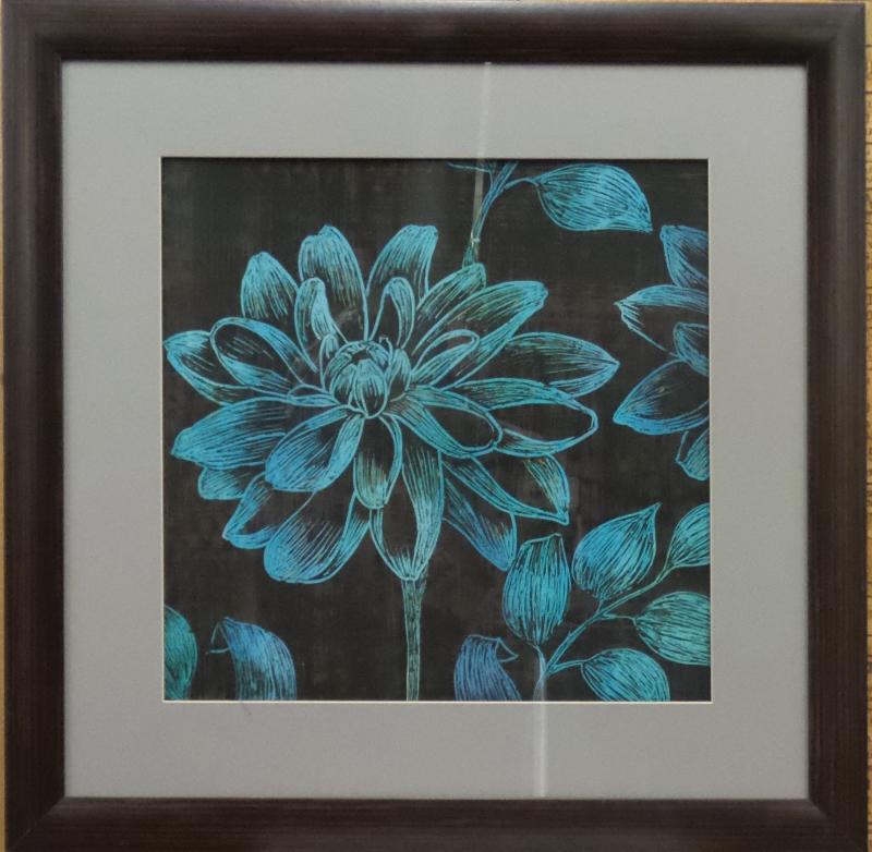 Teal Flower Sketch