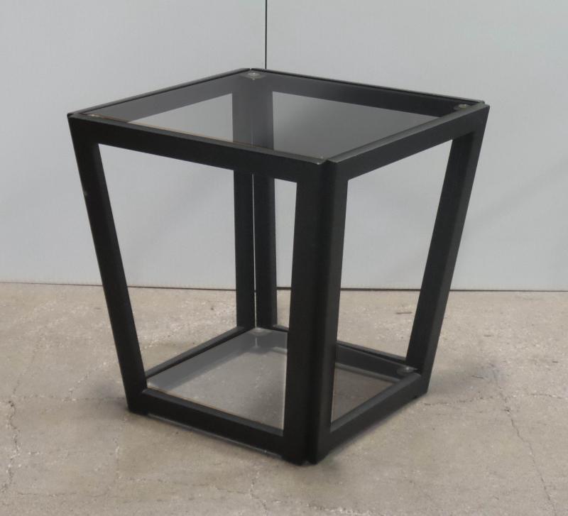 Squared Glass End Table