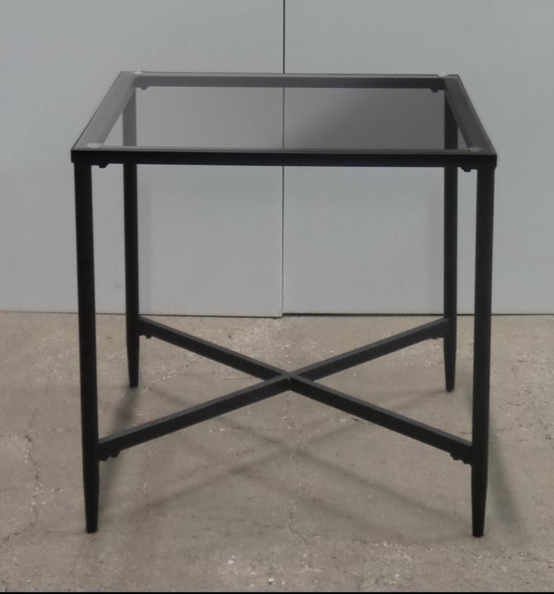 Squared Glass End Table