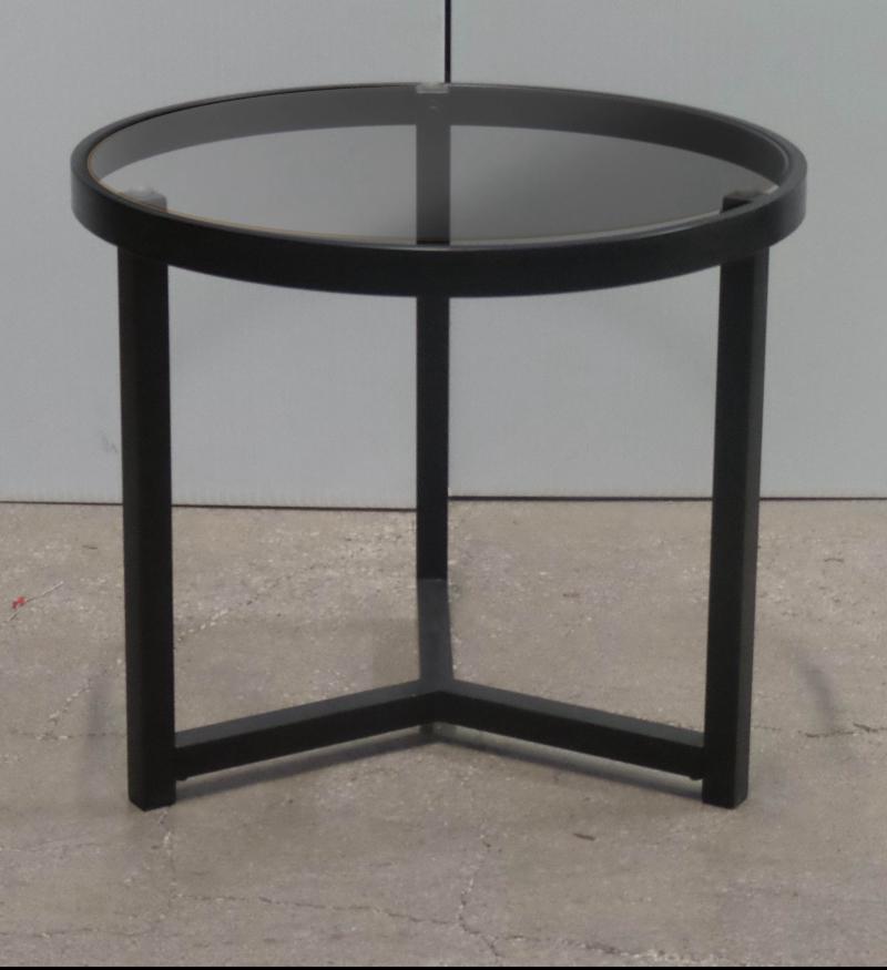 Round Glass End Table