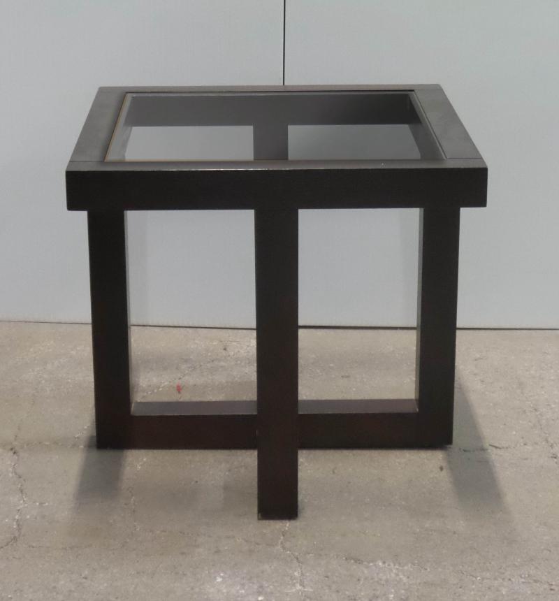 Glass Top Square End Table 