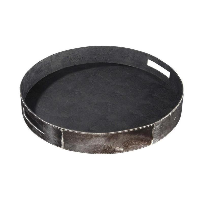 Round Leather Tray