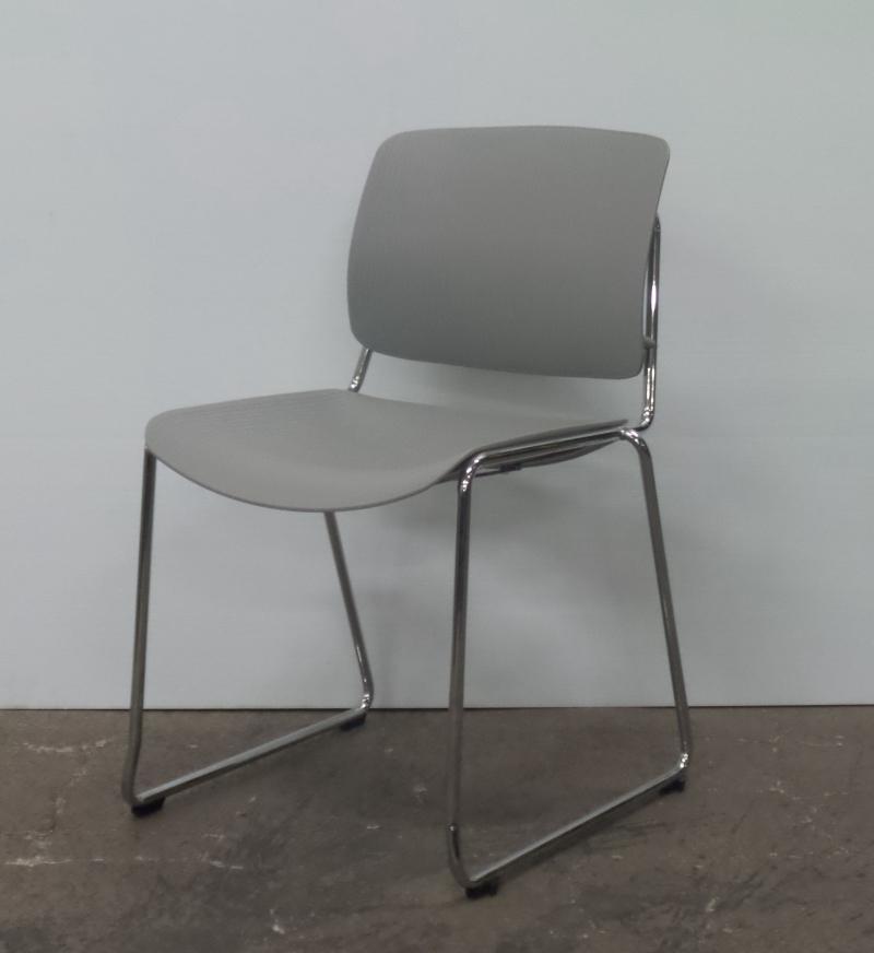 Gray Metal Dining Chair