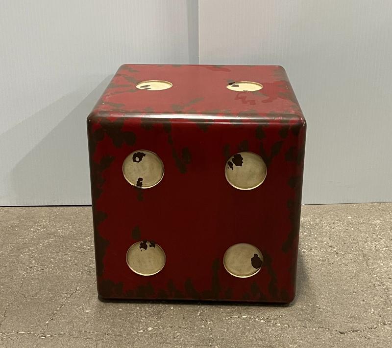 Red Die Accent Table