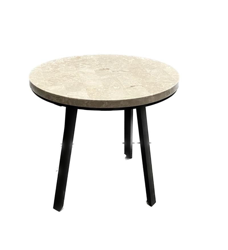 Marble Top Round End Table