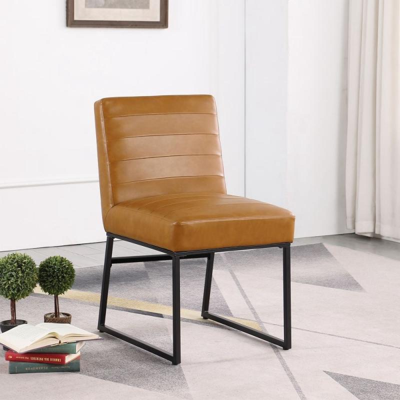 Brown Leather Dining Chair