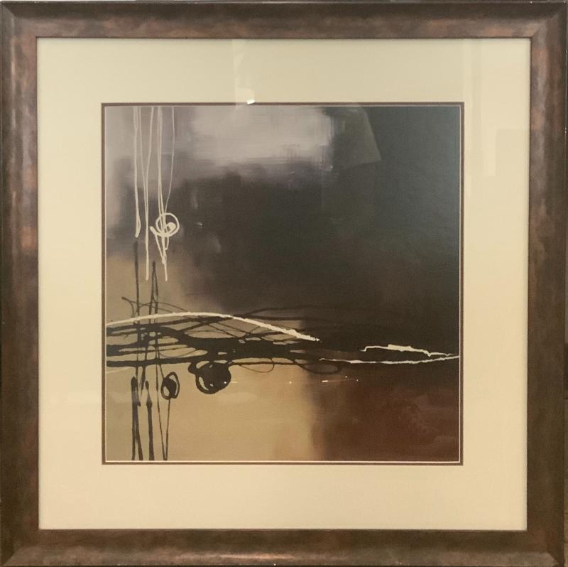 Framed Brown Abstract