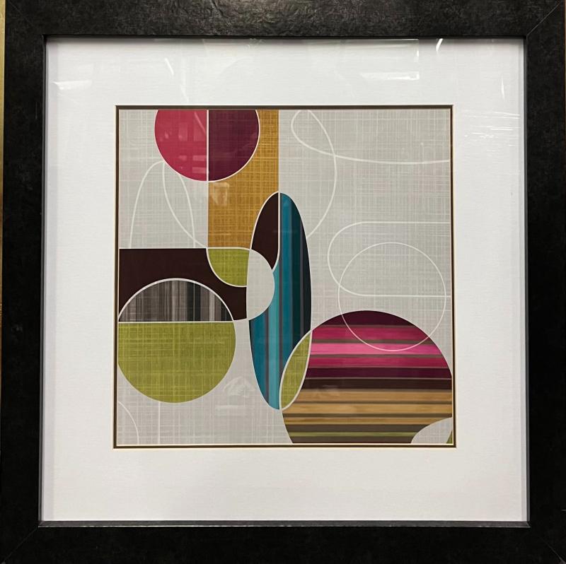 Circles Framed Abstract Art