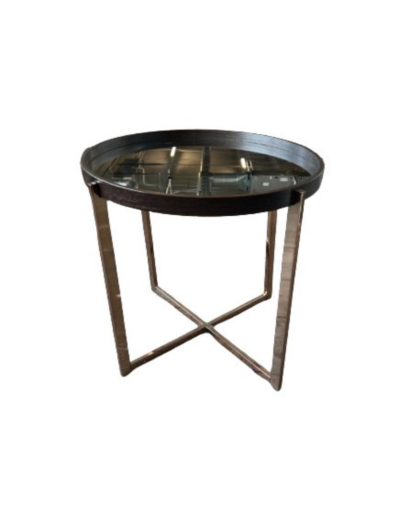 Mirrored End Table