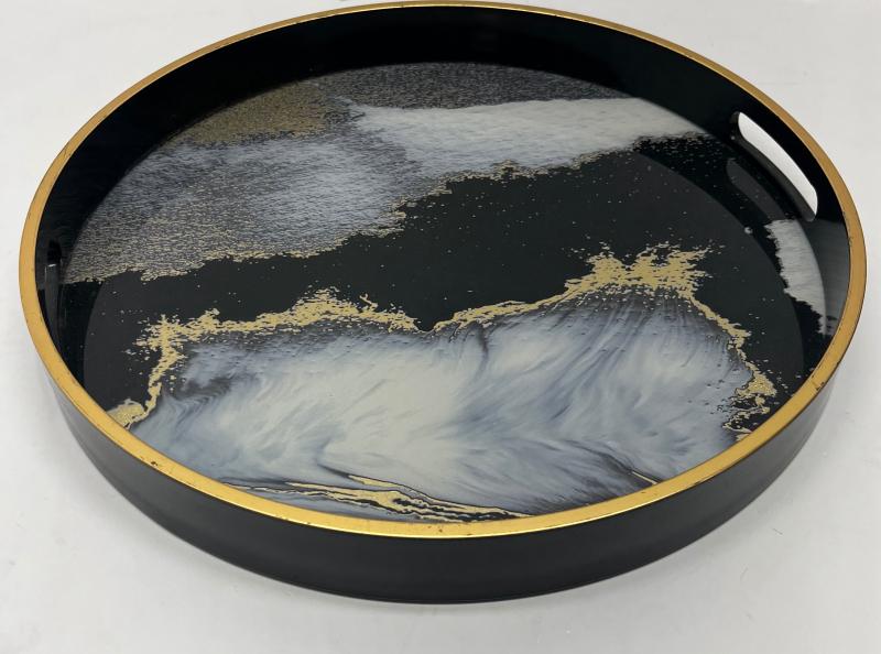 Black, Gold Tray