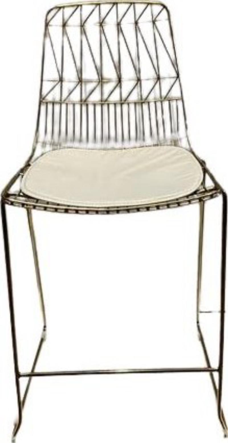 Gold Wire Counter Stool