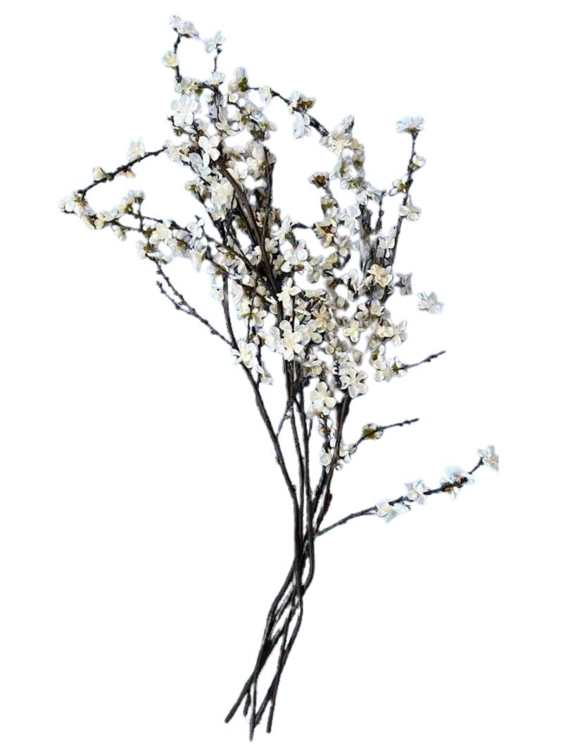 6 Thick Stem White Florals